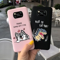POCO X3 etui na Xiaomi Poco X3 Pro etui piękne kreskówki dinozaur telefon tylna pokrywa dla Xiaomi Poco X3 NFC X 3X3 Pro globalny zderzak 2